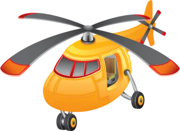 a cartoon yellow helicopter