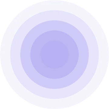 a white circle with a purple center