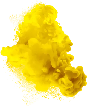 a yellow substance on a white background