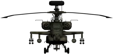 a military helicopter flying through the air