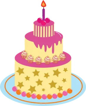 a birthday cake with a candle on top