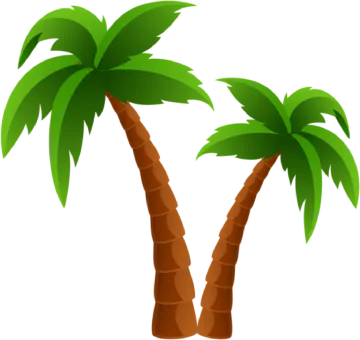 two palm trees clipart