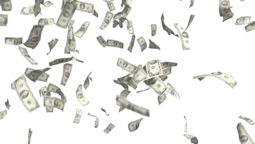 a lot of money falling from the sky
