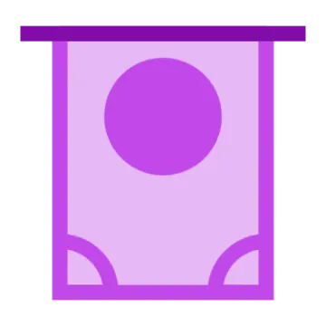 a purple box with a circle on it