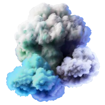 a cloud of smoke on a white background