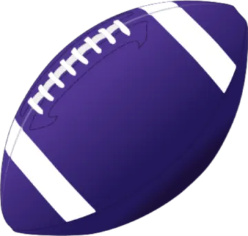 a purple and white football