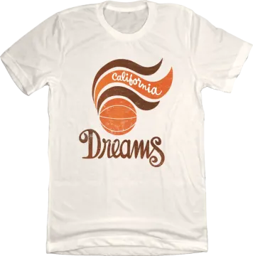a white t - shirt with the word california dreams on it