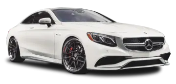 a white mercedes s - class coupe