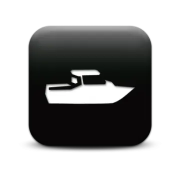 a black and white icon of a boat