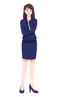 a woman with her arms crossed