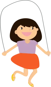 a girl with a skipping rope