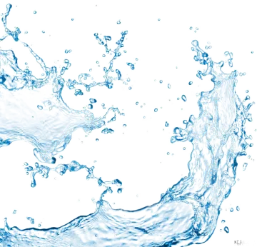 water splash on white background