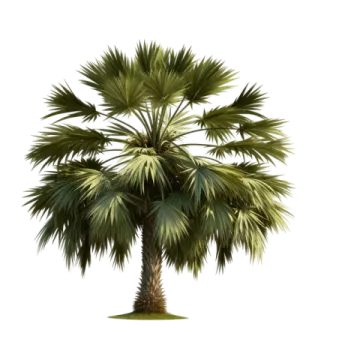 a palm tree on white background