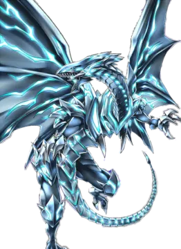 a white dragon with blue wings