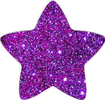 purple glitter star sticker