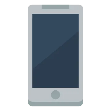 a smartphone with a blank screen