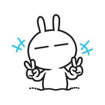 a black and white drawing of a rabbit with one hand up