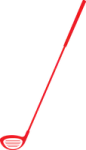 a hockey stick with the number 1 on it