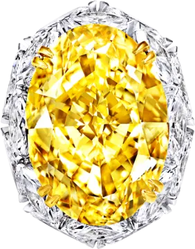 a yellow diamond on a white background