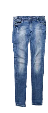 a pair of jeans on a white background