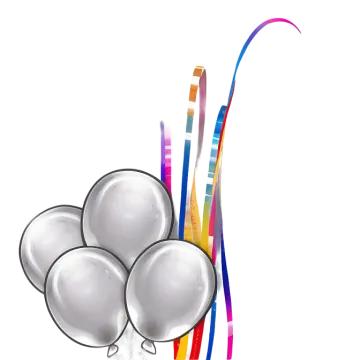 a bunch of balloons on a white background