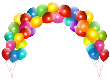 a bunch of balloons on a white background