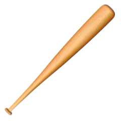 a wooden baseball bat on a white background