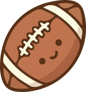 a football ball with a smiley face