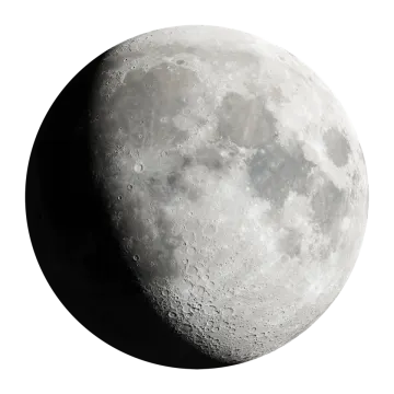 the moon is shown in black and white