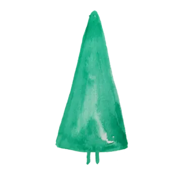 a green watercolor christmas tree