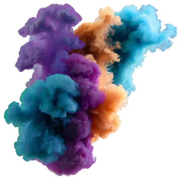 colored ink in water on white background