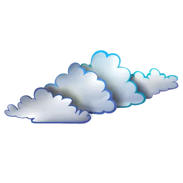a group of clouds on a white background