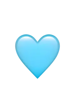 a blue heart on a white background