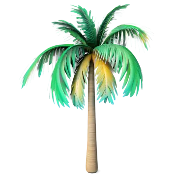 a palm tree on a white background