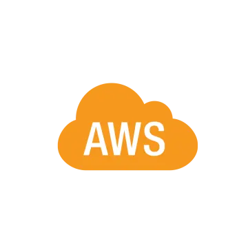 the aws logo on a white background