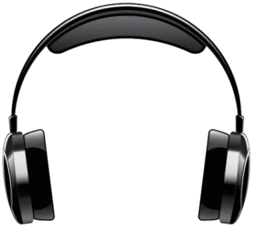 a pair of headphones on a white background