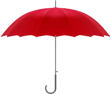 a red umbrella on a white background