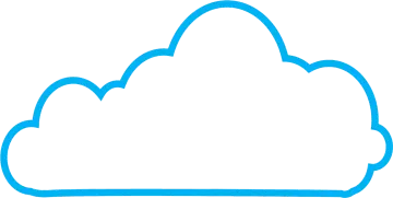 a blue cloud icon