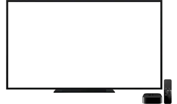 a flat screen tv with a remote control