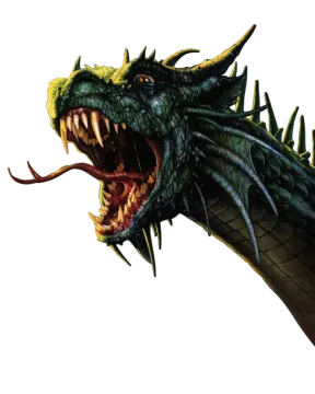 a close up of a dragon with its mouth open