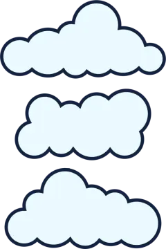 a set of clouds in the sky