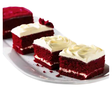 a slice of red velvet cake on a plate