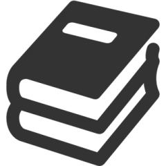 a black and white image of a stack of books