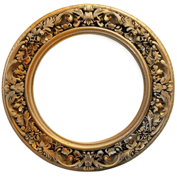 an ornate gold frame on a white background