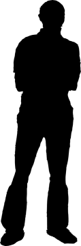 a silhouette of a snowboarder