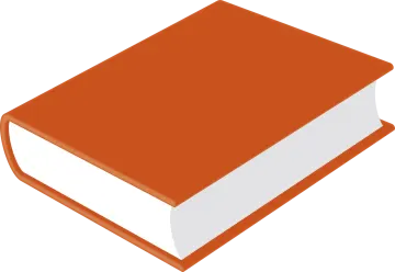 an orange book with white pages