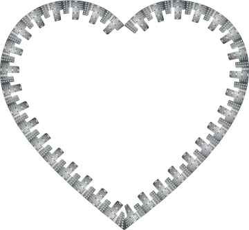 an image of a heart made out of dominos