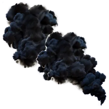 black smoke on a white background