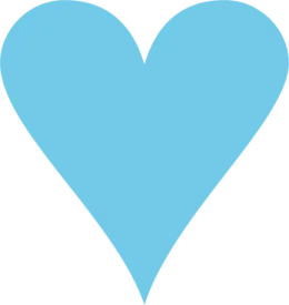 a blue heart on a white background