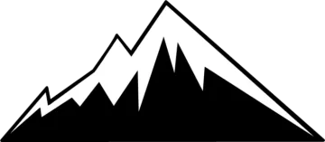 a black and white silhouette of mountains
